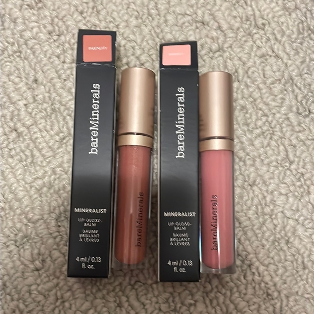 bareMinerals Pink and Brown Lip Gloss Balm